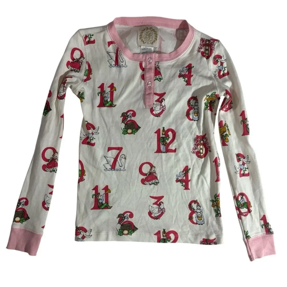 EEUC The Beaufort Bonnet Co. 12 days of Christmas pajama set size 7